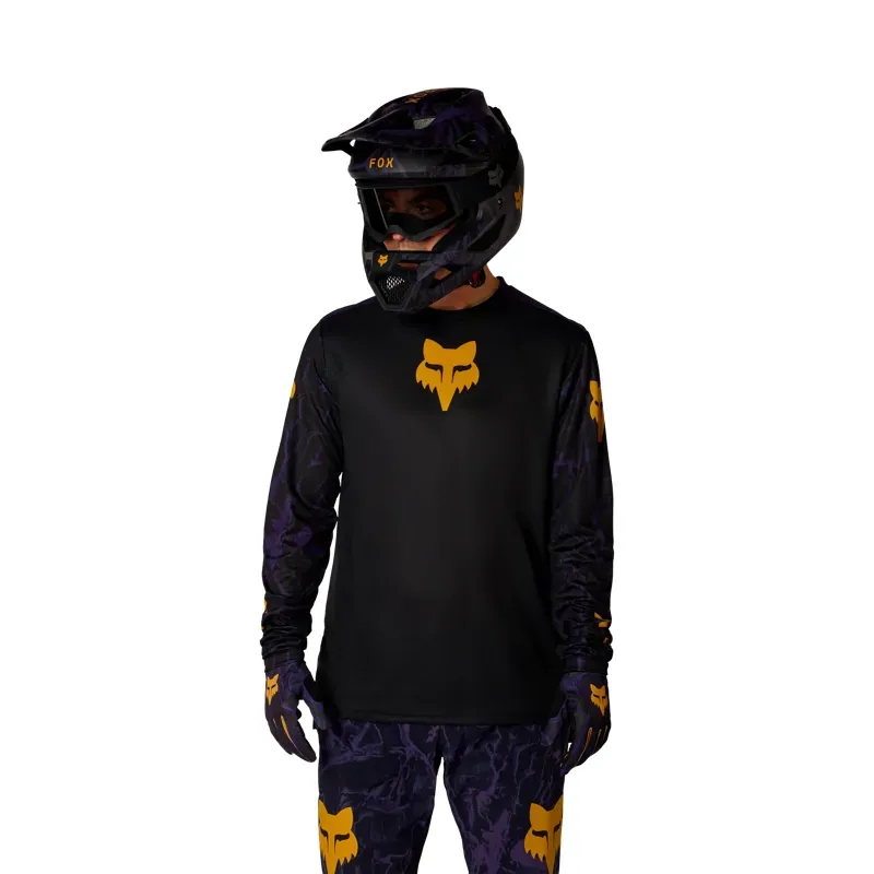 Fox Youth Ranger Image Print Long Sleeve Jersey in Plum Purple-3