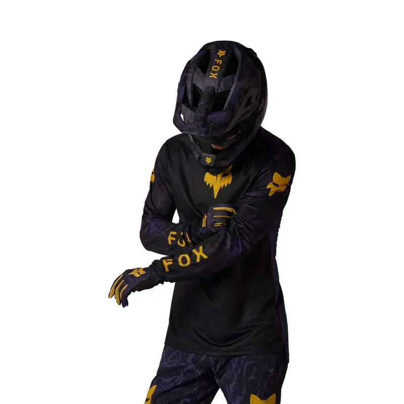 Fox Youth Ranger Image Print Long Sleeve Jersey in Plum Purple-4