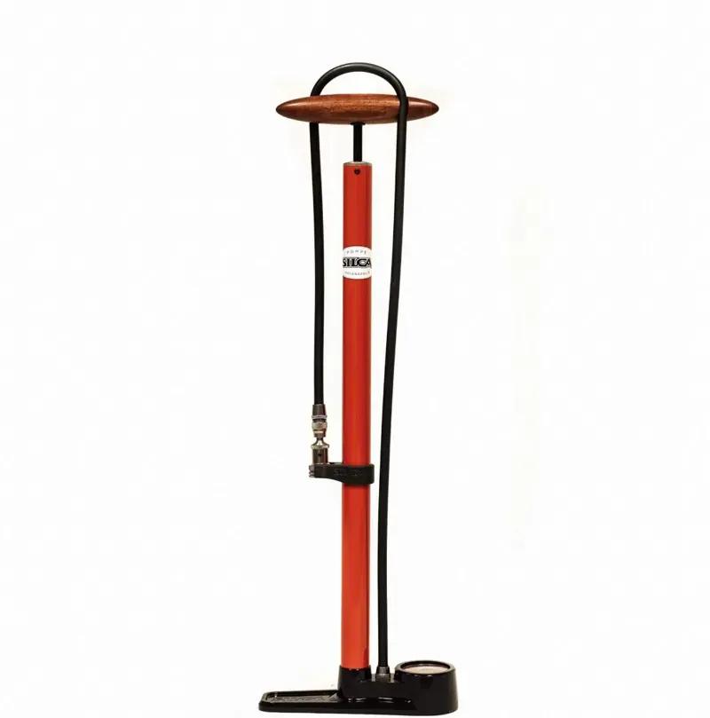Silca Pista Floor Pump in Red