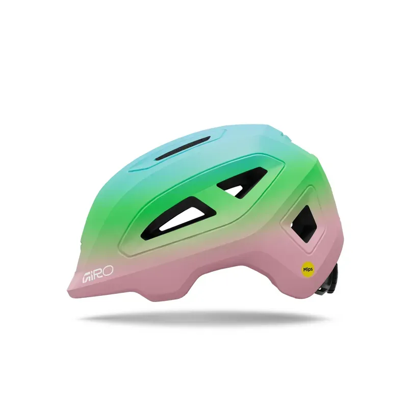 Giro Scamp Mips II Youth Helmet in Light Pink/Vivid Green-1