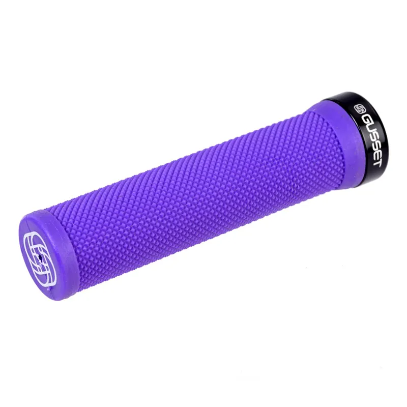 Single File Lock On Grips Purple 133mm