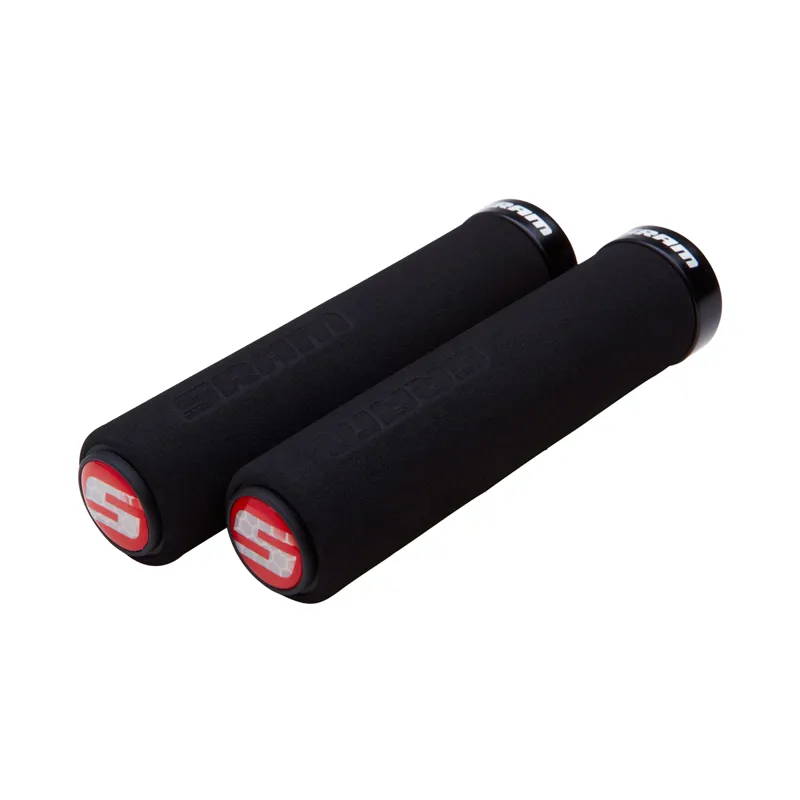 Sram 129mm Foam Locking Grips w/ Clamp and End Plugs in Black