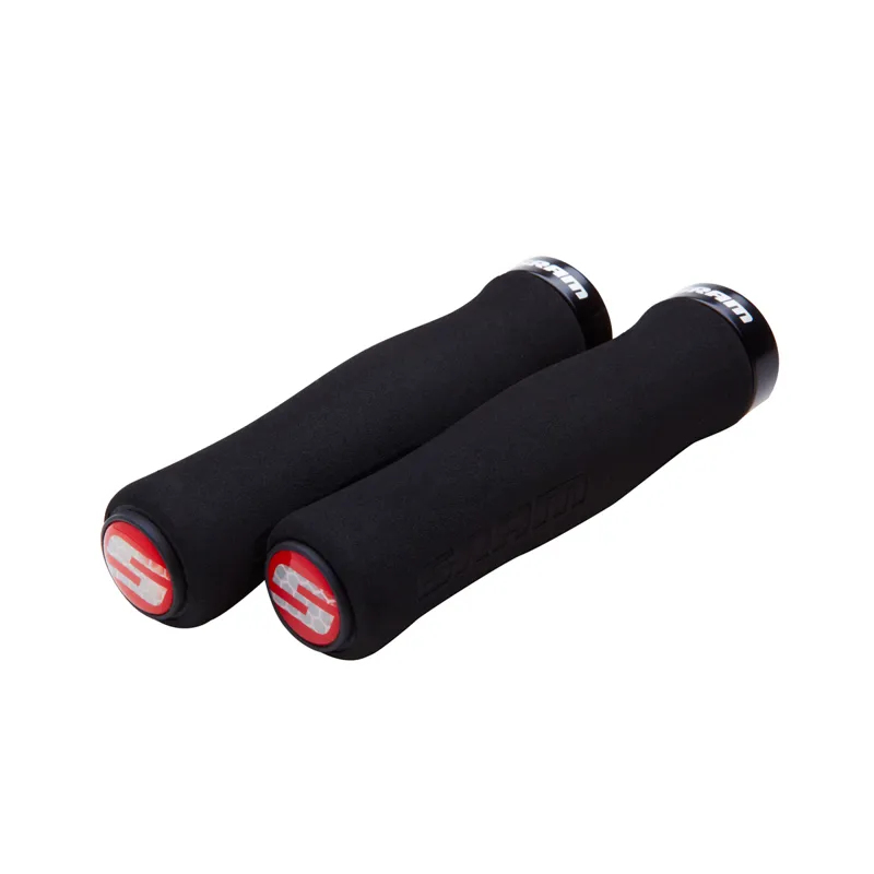 Sram 129mm Contour Foam Locking Grips w/ Clamp/End Plugs in Black