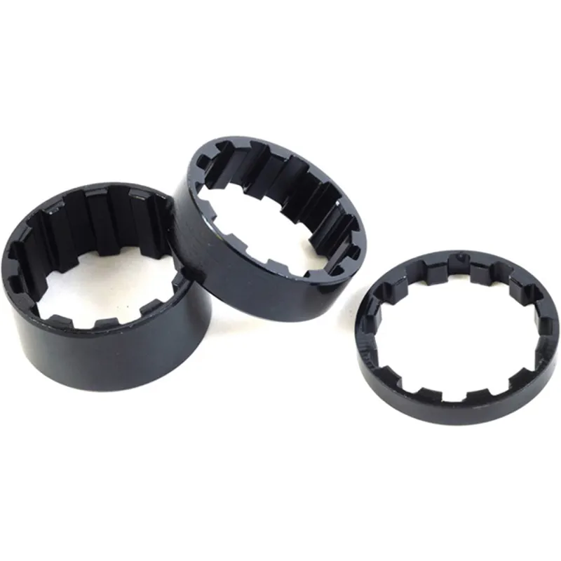 M Part 1in 5/10/15mm Splined Alloy Headset Spacers in Black