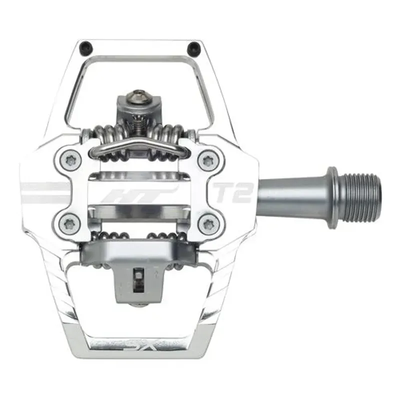 HT Components T2-SX Dual Sided Clipless Pedals in Silver
