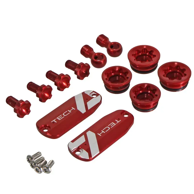 Hope Tech 4 V4 Brakes Custom Color Kit in Red