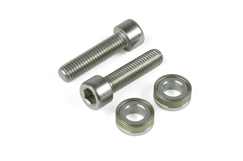 Hope M10 Stainless Steel Bolts/Washers Pair for Trials in Silver