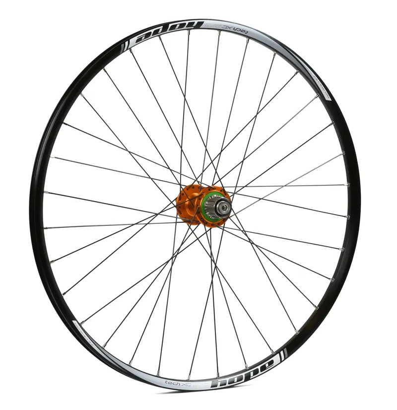 Hope Pro 4 27.5 XC 32H Single Speed Rear Wheel in Orange