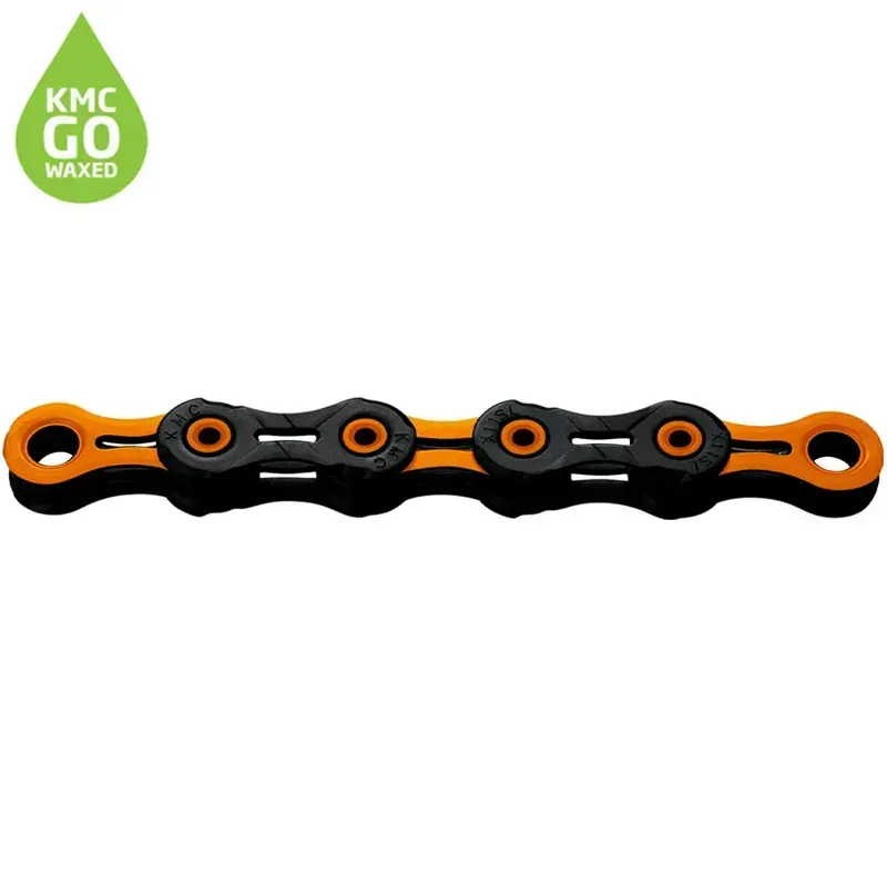 Kmc X11 DLC Waxed Chain 118L In Orange