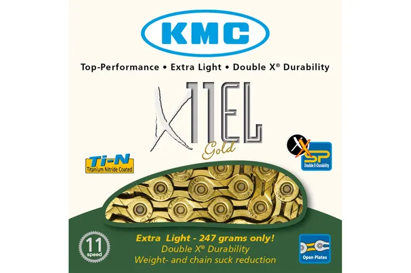 KMC X11EL 114 Link 11-Speed Chain in Gold