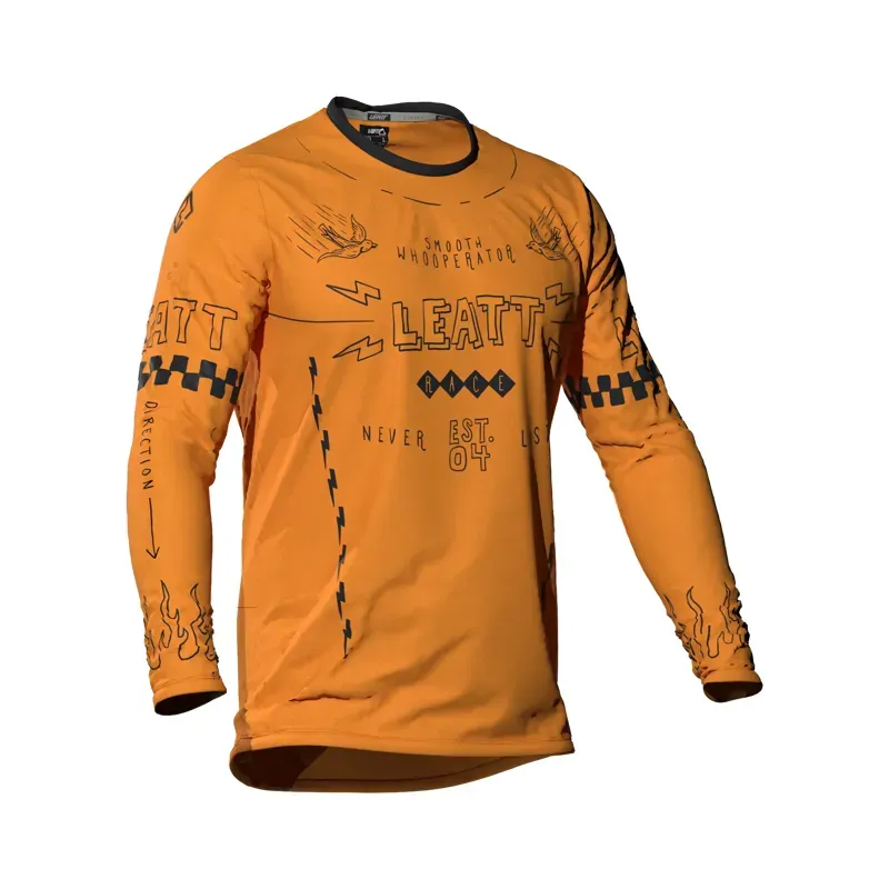 Leatt Junior Gravity 3.0 Long Sleeve MTB Jersey in Lager Yellow