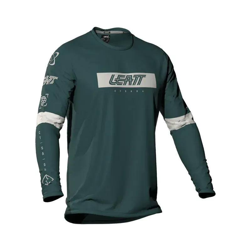Leatt Junior Gravity 3.0 Long Sleeve MTB Jersey in Spruce Green