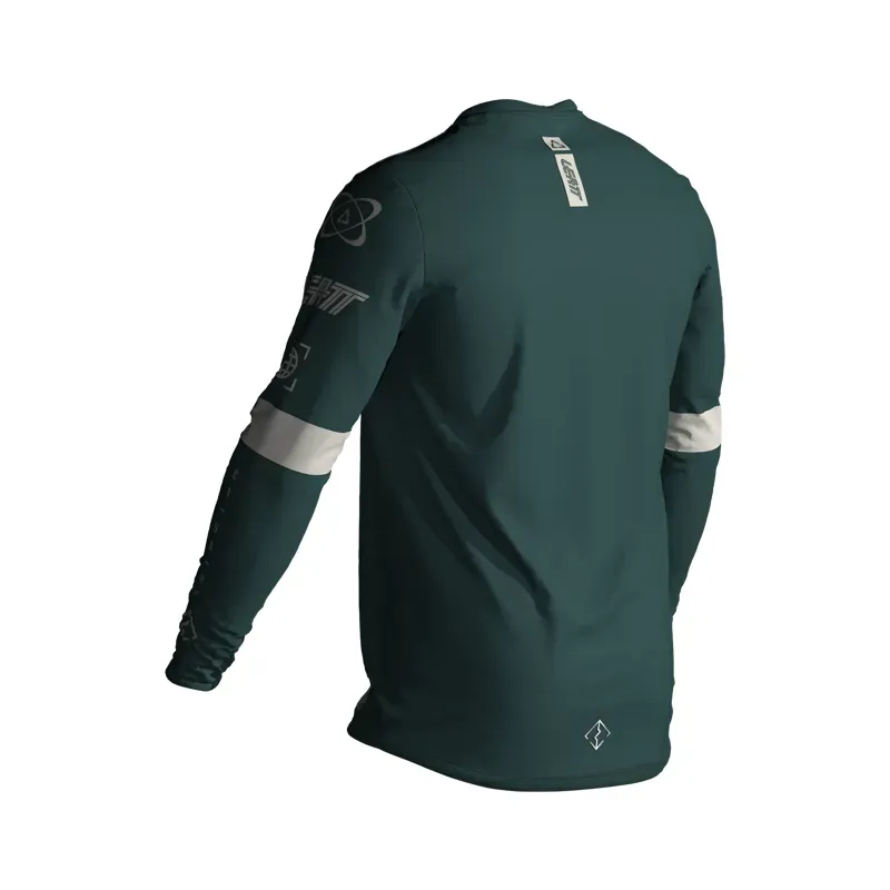 Leatt Junior Gravity 3.0 Long Sleeve MTB Jersey in Spruce Green-1