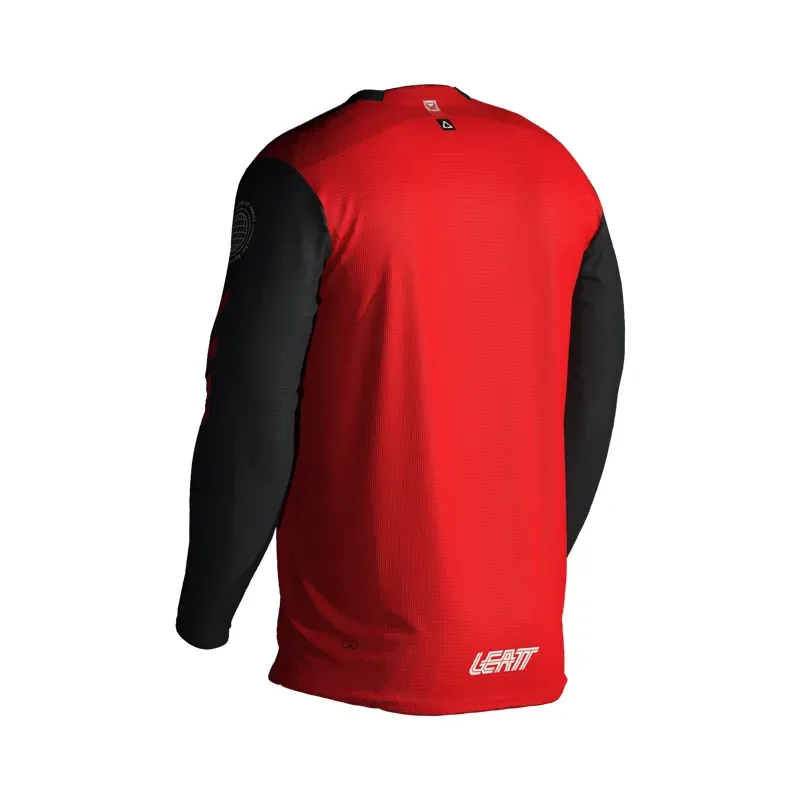 Leatt Junior Gravity 4.0 Long Sleeve MTB Jersey in Race Red-1