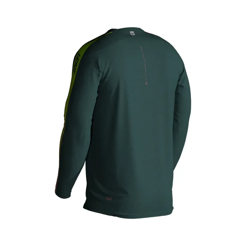 Leatt Junior Gravity 4.0 Long Sleeve MTB Jersey in Spruce Green-1