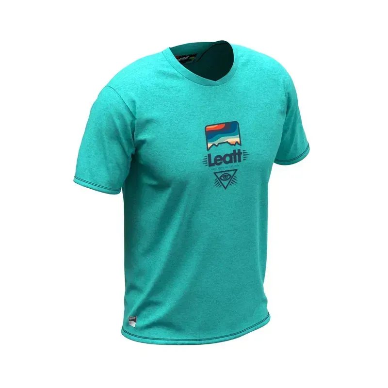 Leatt Youth AllMtn 2.0 MTB Shirt in Aqua