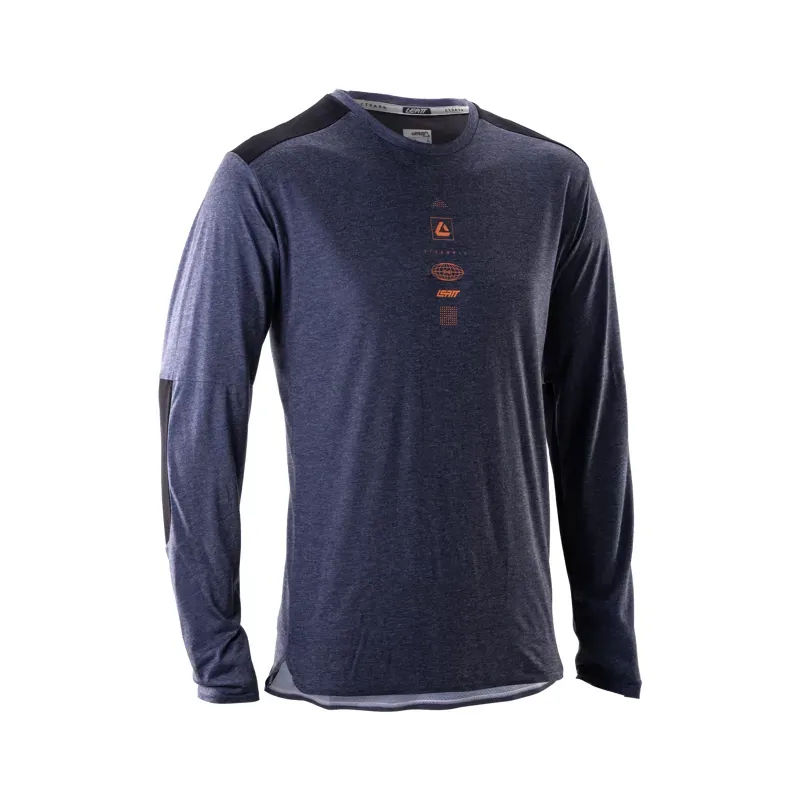 Leatt Trail 4.0 Long Sleeve MTB Jersey in Galaxy Blue