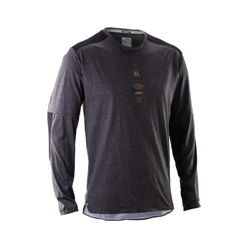 Leatt Trail 4.0 Long Sleeve MTB Jersey in Ghost Black
