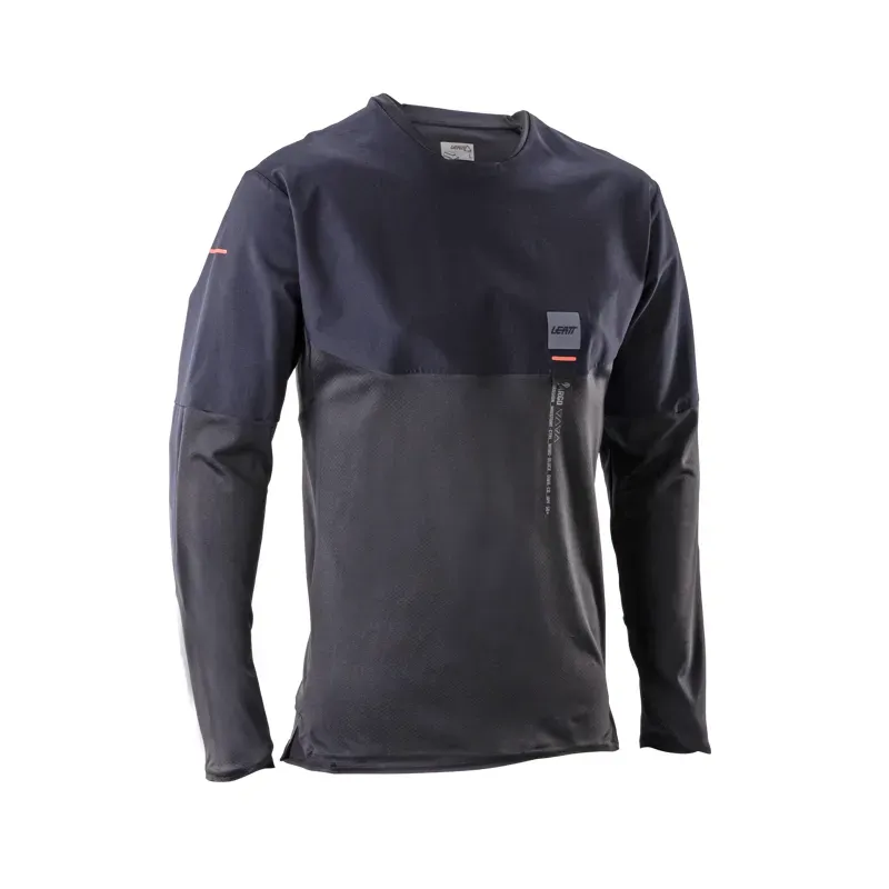 Leatt Trail 6.0 Cargo Long Sleeve Jersey in Ghost Black