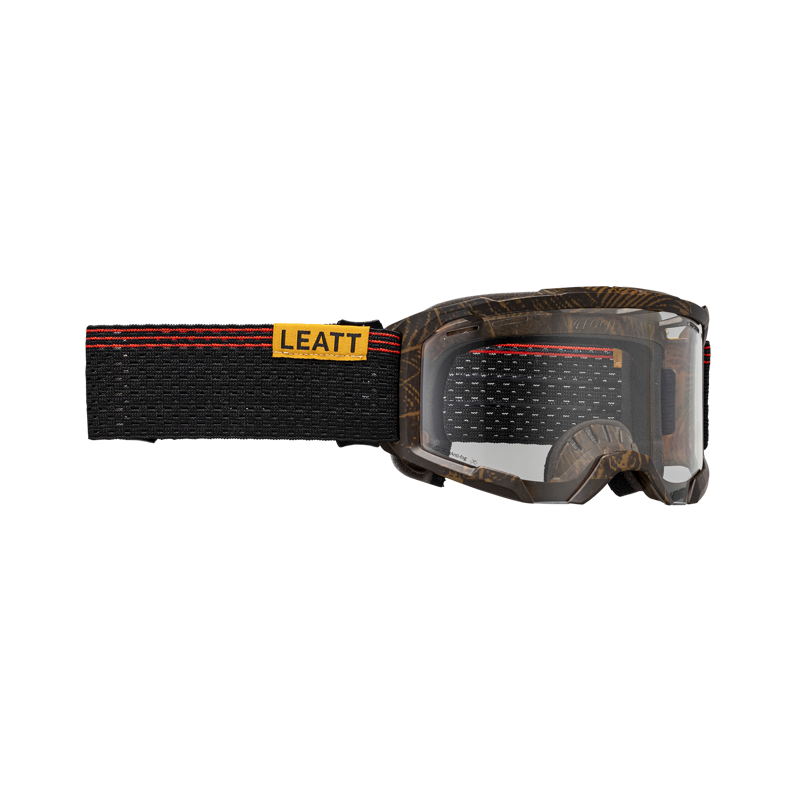 Leatt Velocity 4.0 X-Flow Clear Lens MTB Goggles in Timber