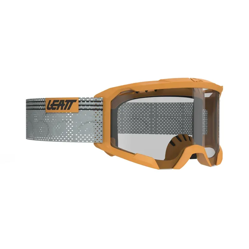 Leatt Velocity 4.0 X-Flow Clear Lens MTB Goggles in Lager Yellow