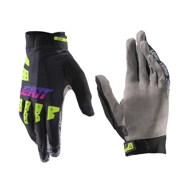 Leatt X-Flow MTB 2.0 MTB Gloves in Neon Black