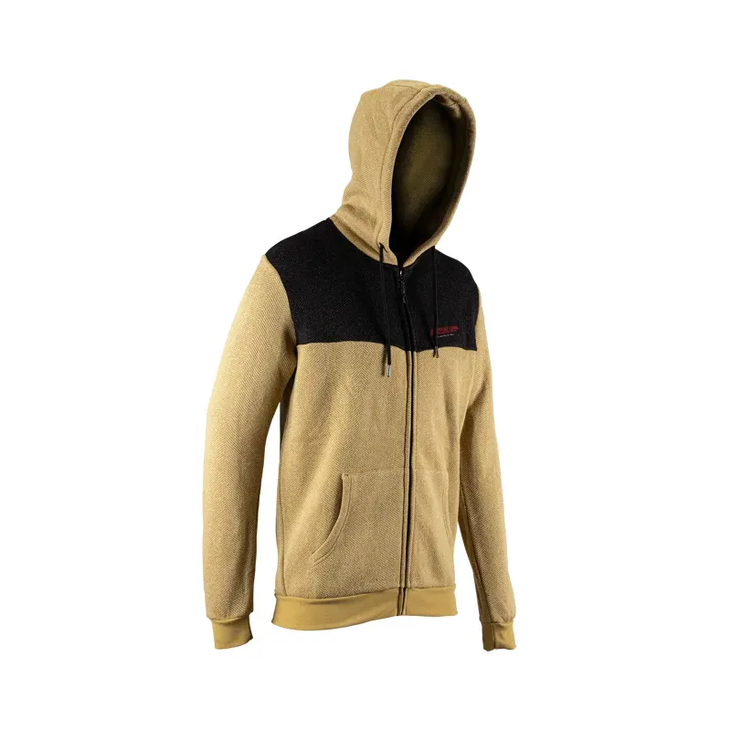 Leatt Hoodie Zip Tech in Brass Brown