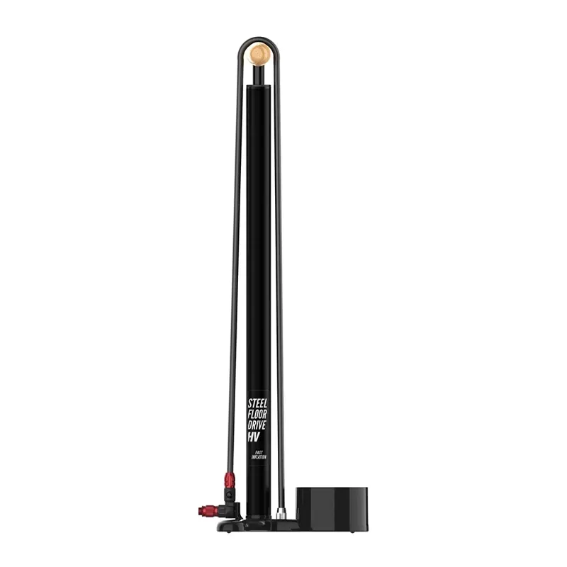Lezyne Steel HV Floor Drive 3.5 Pump Flat In Black-1