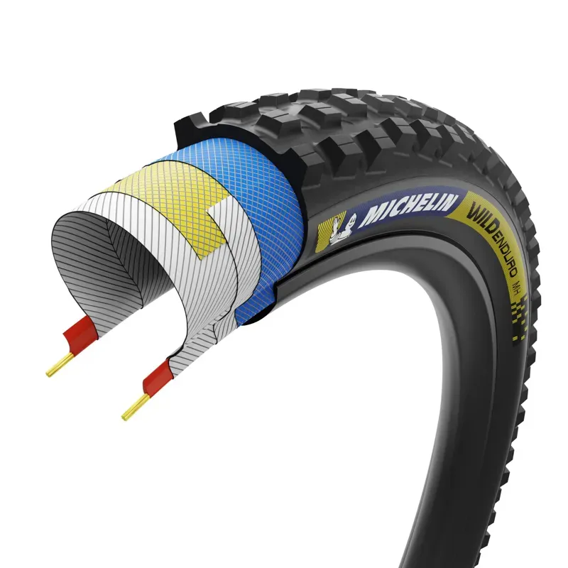 Michelin Wild Enduro MH Racing Line Tyre Blue/Yellow logo-1