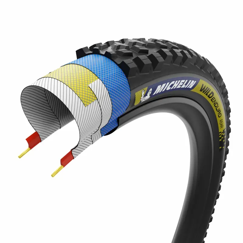 Michelin Wild Enduro Rear Racing Line Tyre 29 X 2.40 Blue/ Yellow logo-1