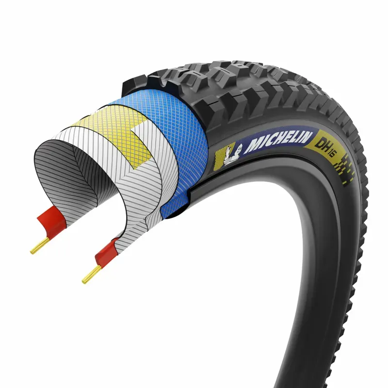 Michelin DH16 Racing Line Tyre Blue/Yellow logo-1