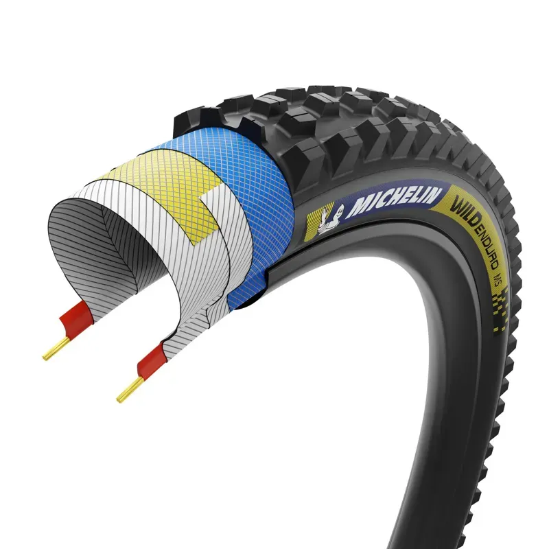 Michelin Wild Enduro MS Racing Line Tyre Blue/Yellow logo-1