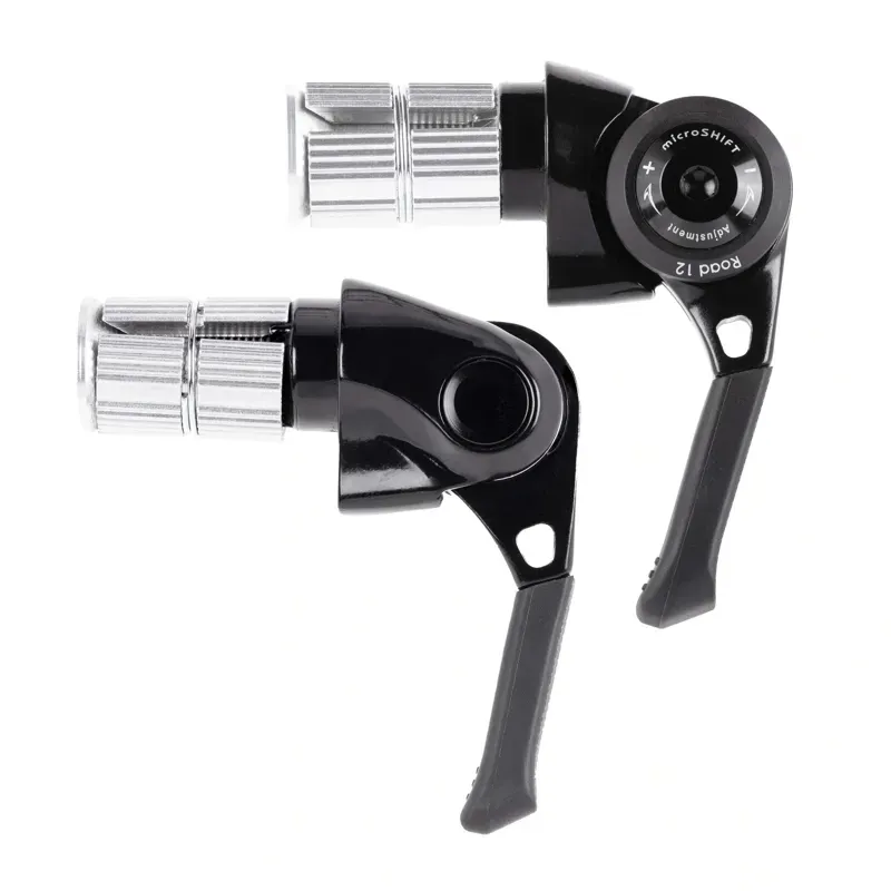 Microshift BS-A12 2x12-speed Bar End Road Shifter Set in Black