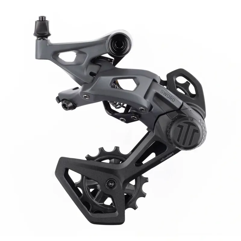 Microshift Sword 10-speed Medium Cage Rear Derailleur in Gray