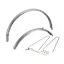 Dia-Compe ENE F-3 47mm 650b Alloy Mudguard Pair in Silver Mottle