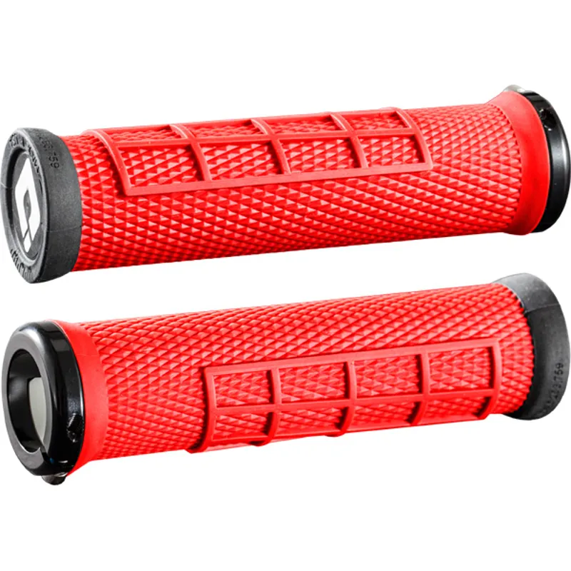 Odi Elite Flow Mountain Bike 130mm Lock On Grips in Red