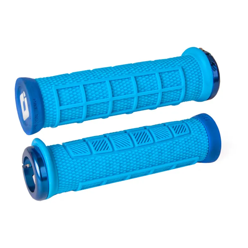 Odi Elite Pro Mountain Bike 130mm Lock On Grips in Blue