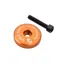 Wolf Tooth Ultralight Stem Cap with 5mm Integrated Spacer in Orange