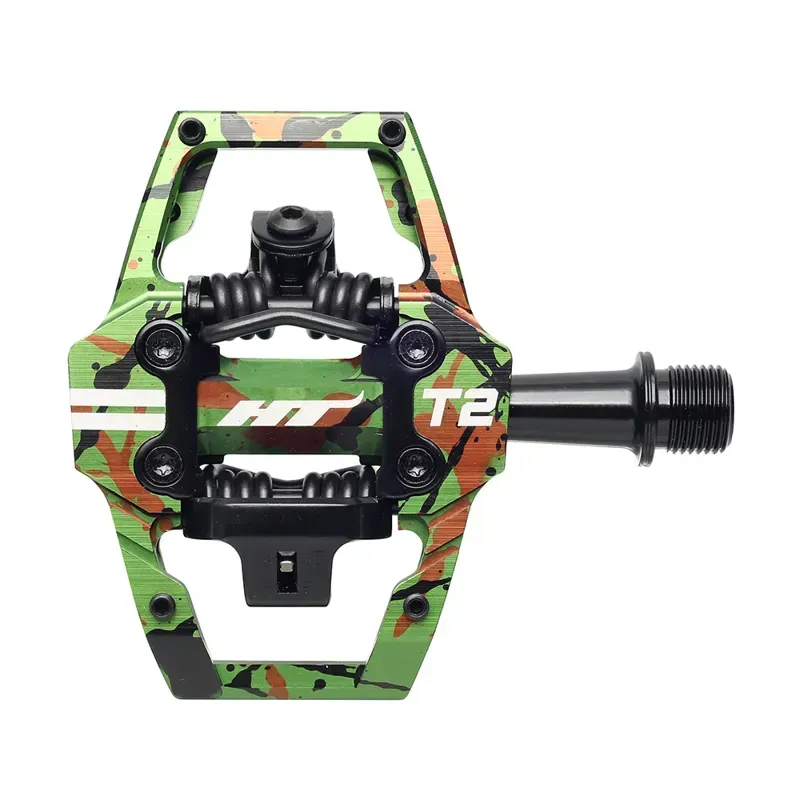 HT Components T2 Pedals in Camo Green