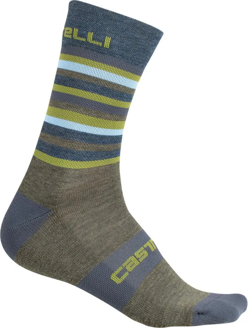 Castelli Gregge 15 Sock Climbing Ivy/ Steel Blue