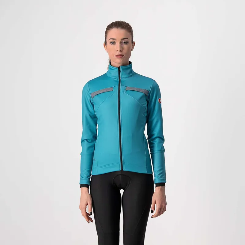 Castelli Dinamica Jacket Teal Blue Silver Reflex