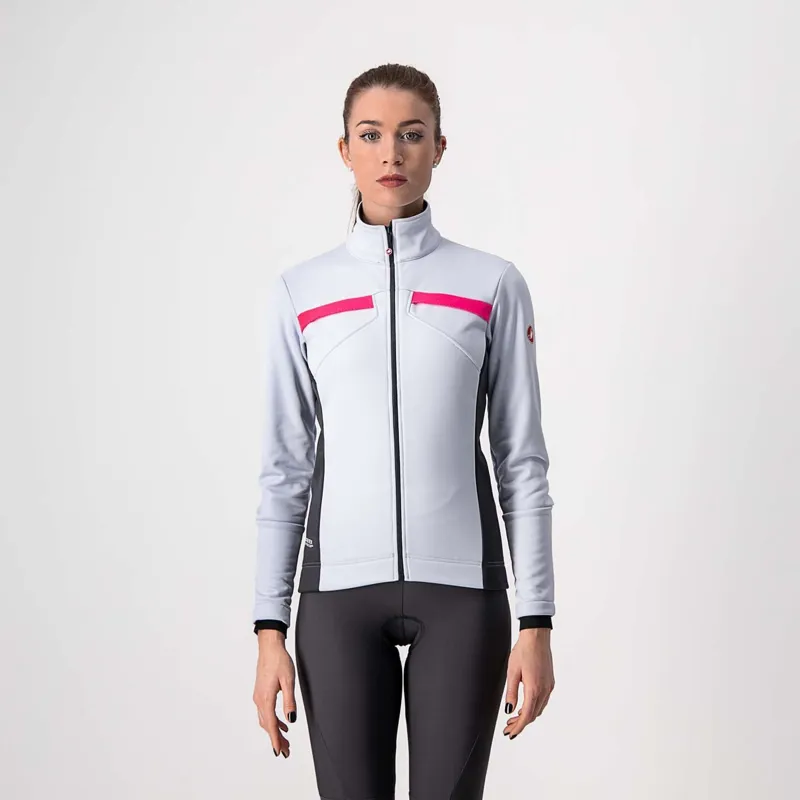 Castelli Dinamica Jacket Silver Gray Gray Pink Reflex