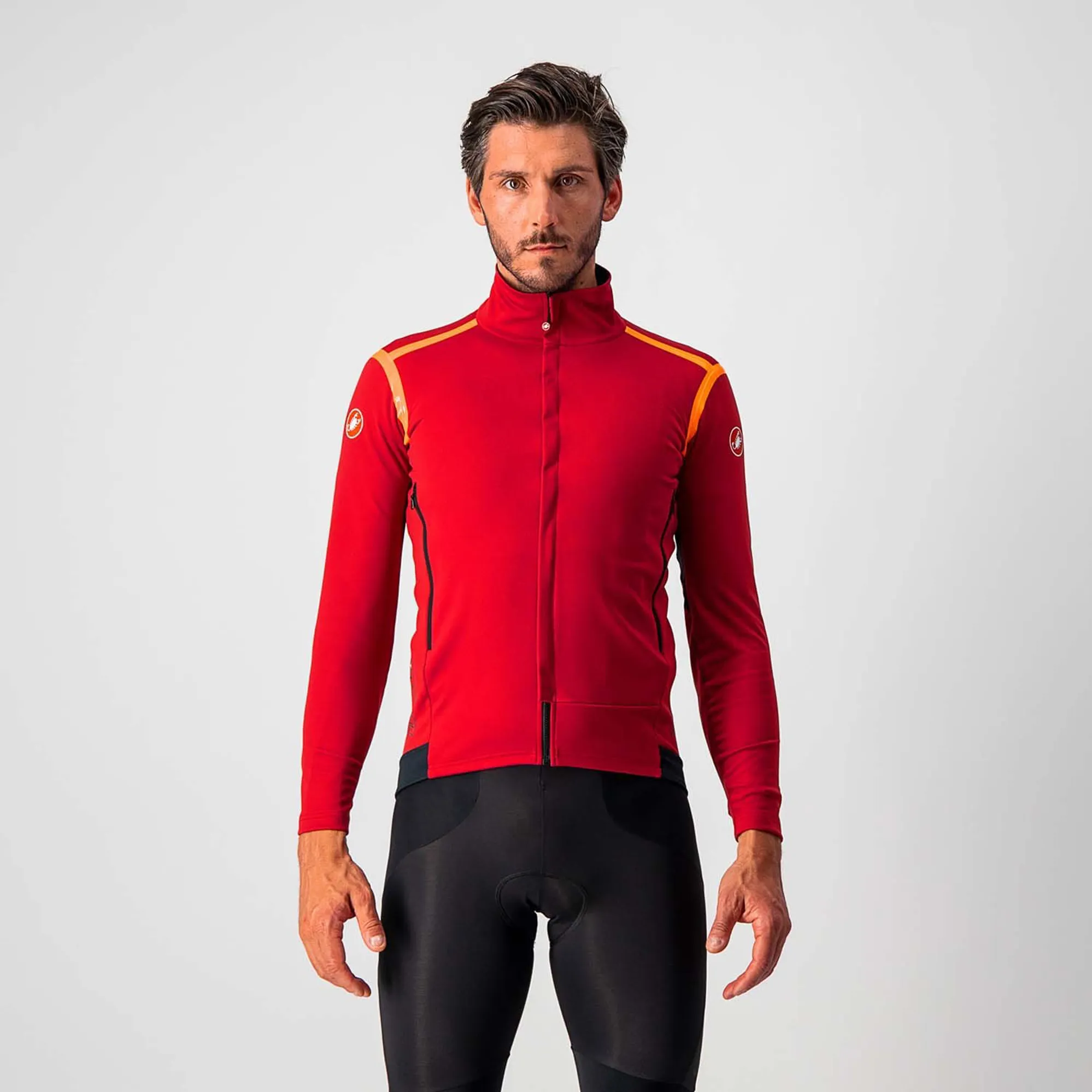 Castelli Perfetto Ros Long Sleeve, Giacca Uomo, PRO Red/Brilliant Orange, M Castelli Perfetto Ros Long Sleeve, Giacca Uomo, PRO Red/Brilliant Orange, M