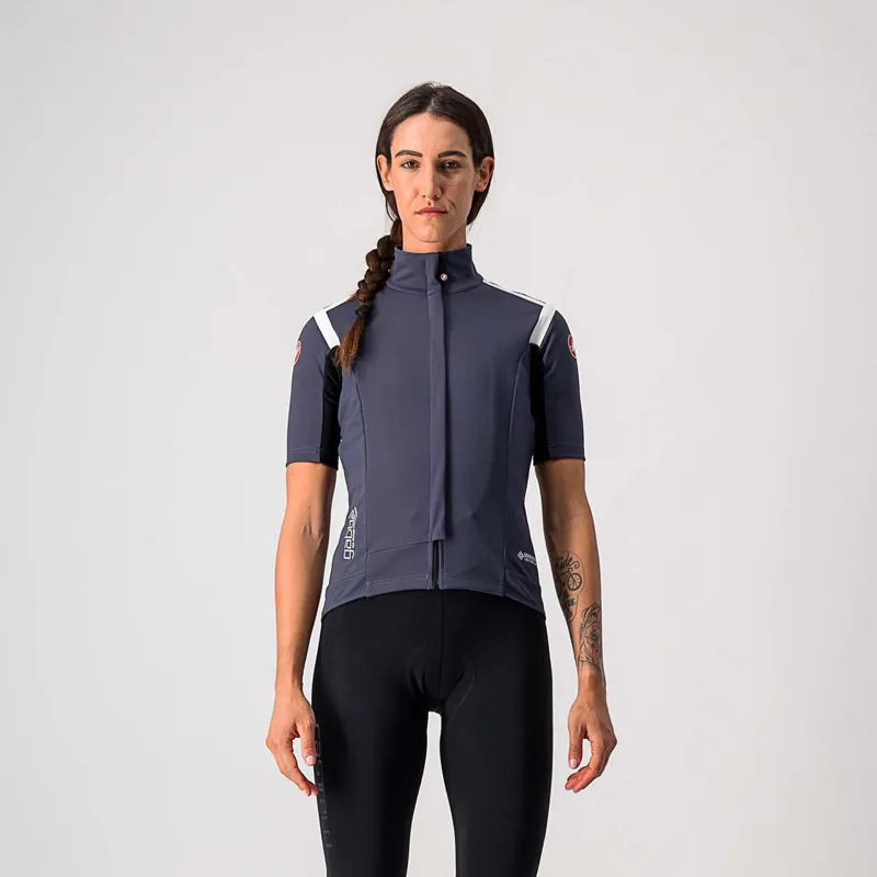 Castelli Gabba RoS Short Sleeve Womens Jersey Steel Blue Soft Pink