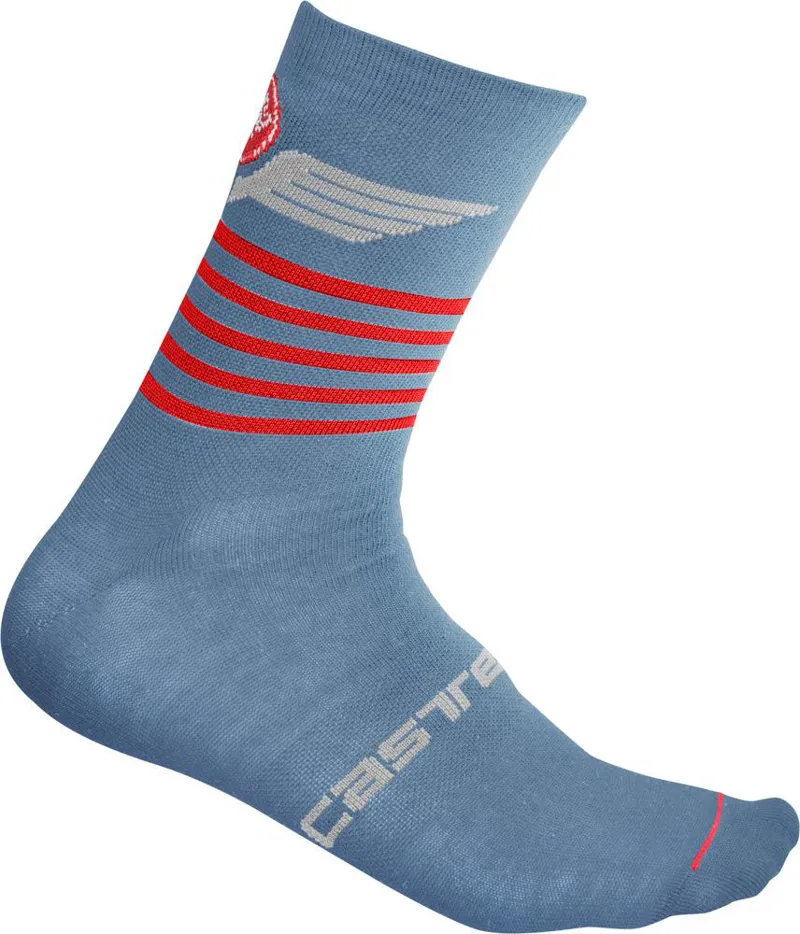 Castelli Lancio 15 Sock Dress Blue and Light Steel Blue-1