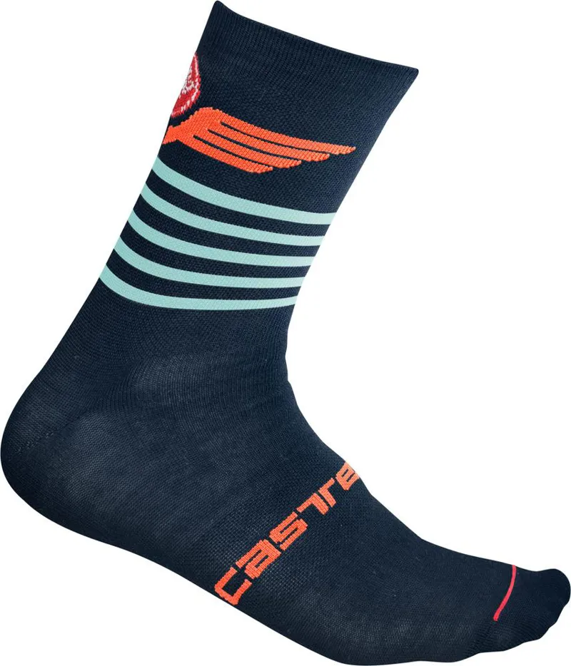 Castelli Lancio 15 Sock Dress Blue and Light Steel Blue