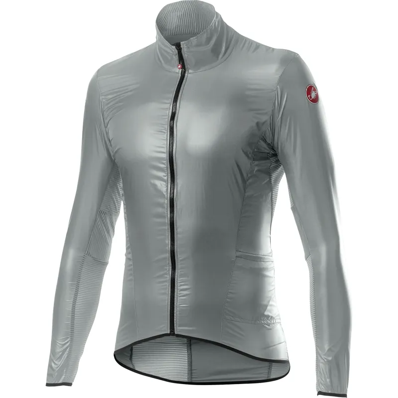 Castelli Aria Shell Jacket Silver Gray 