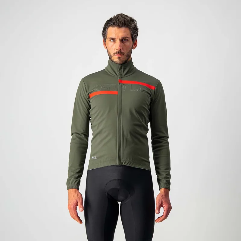 Castelli Transition 2 Jacket Military Green Red Reflex