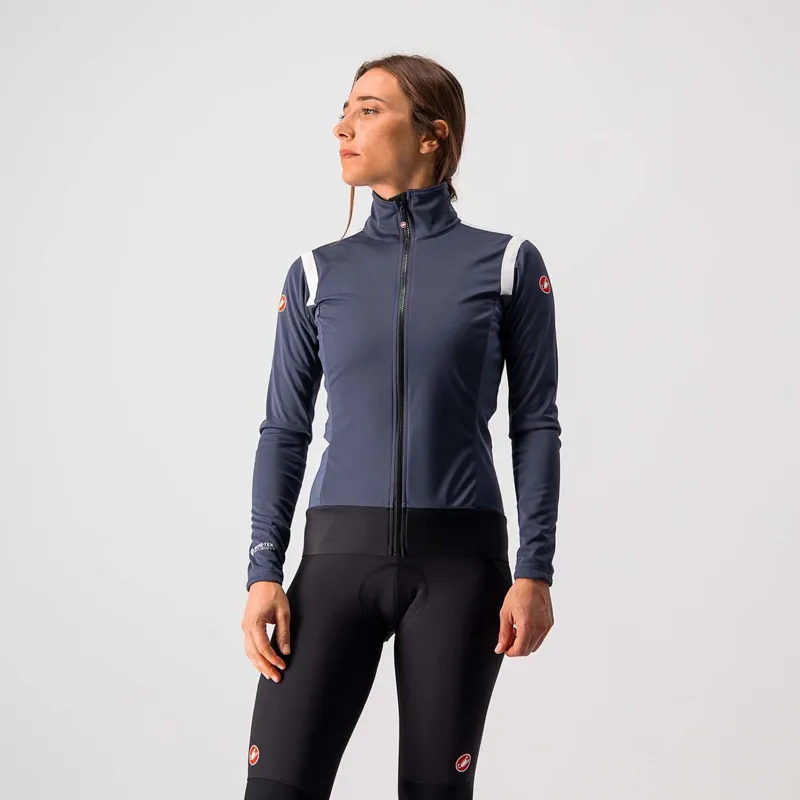 Castelli Alpha RoS 2 Light Women's Jacket Steel Blue Soft Pink