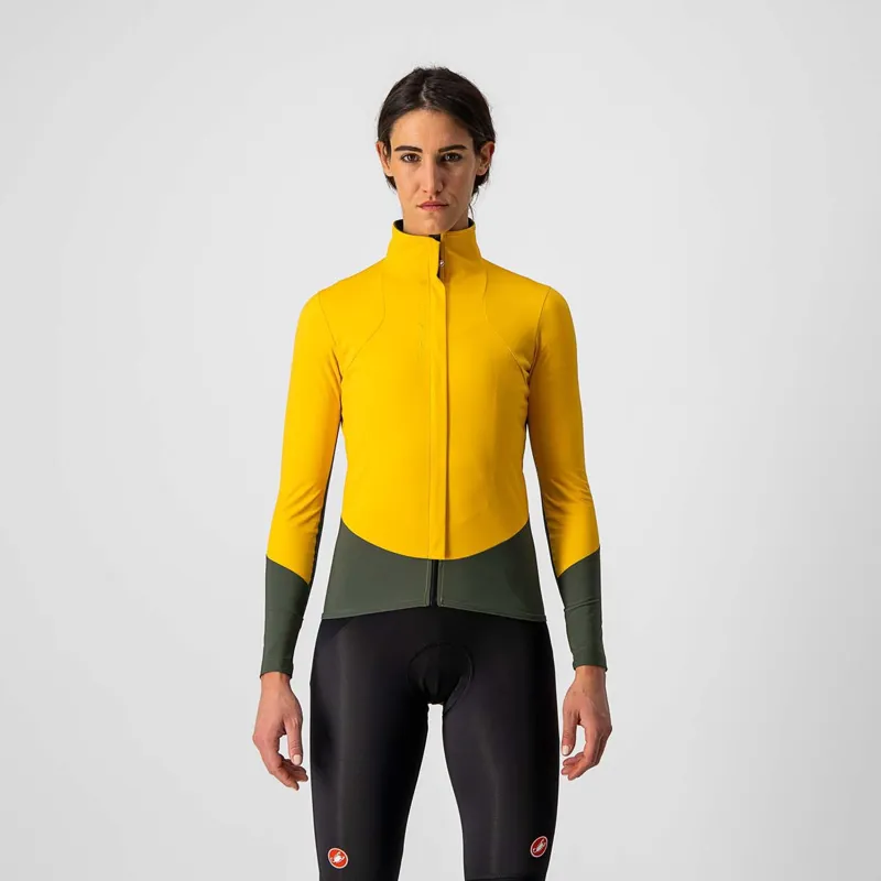 Castelli Beta RoS Women's Jacket Saffron Military Green